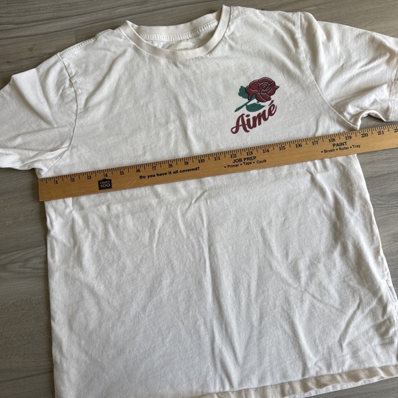 Aime Leon Dore Rose Shirt Size Medium Light Beige - Picture 7 of 10